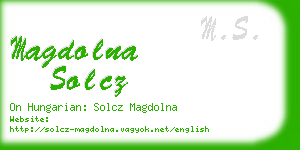 magdolna solcz business card